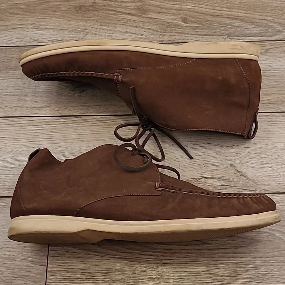 PETER MILLAR Recent‎ Brown Suede Leather Sz 13 M Chukka Boots Shoes